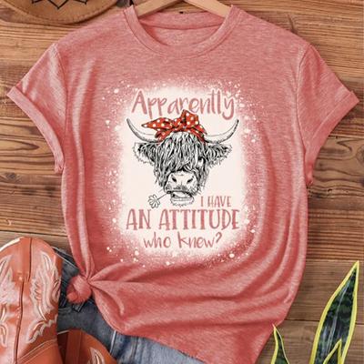 Fashion Women Yak Letter Tiger Print T Shirt Funny Casual O-neck Short Sleeves T-shirt Summer Female Tee Shirt