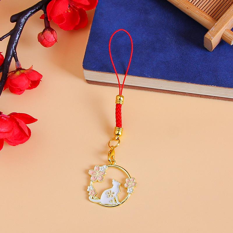 Mid-Autumn Rabbit Keychain Lanyard with USB Flash Drive & Cute Kitten Ornament
