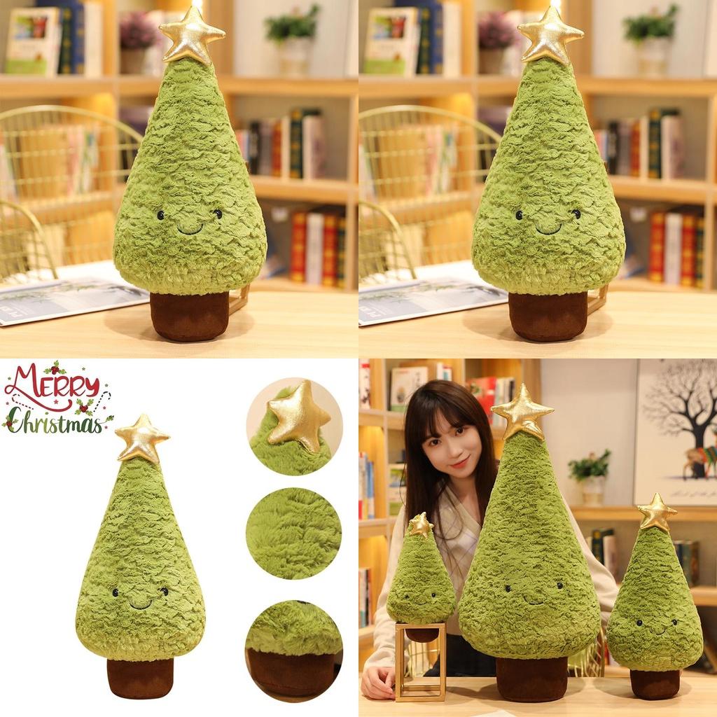 Adorabile Albero di Natale Peluche Morbido Cuscino Bambola Dormiente Ripiena Decorazione