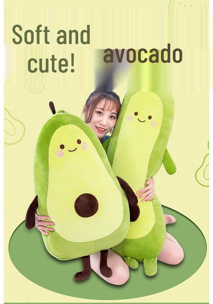 Avocado Plush Hugging Pillow - Green Fruit Doll Sleep Cushion