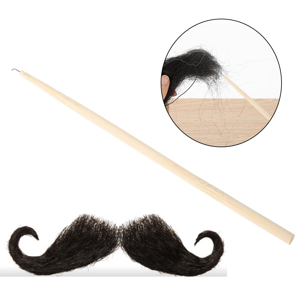 Häkelnadel zum Einnähen von Haaren mit Holzgriff Lace-Perücke, Falschbart herstellen, Reparieren, Weben