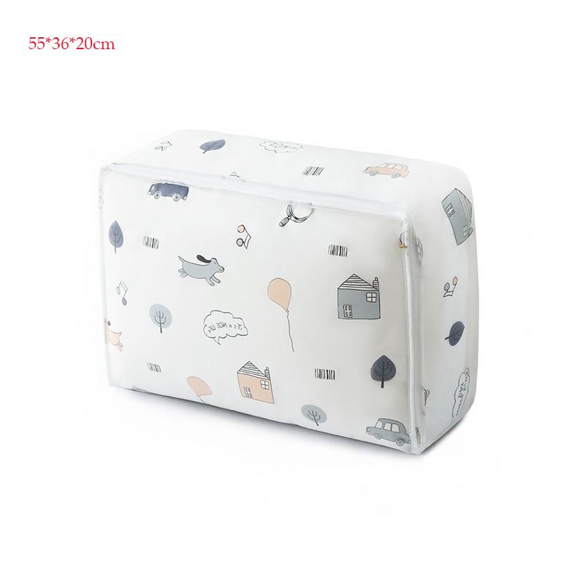 

Мішок для ковдри великої місткості Сумка для зберігання домашнього друку Прозора водонепроникна та пилонепроникна сумка для зберігання одягу 55x36x20cm