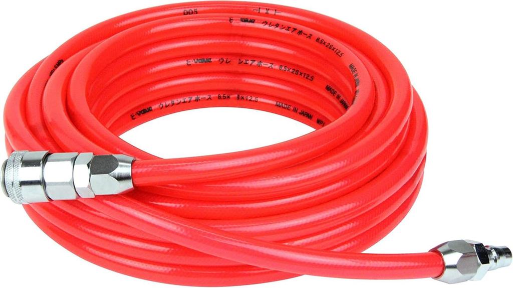 Urethane Air for Normal Inner Diameter X Outer Diameter High Flow Clear Made In Japan E-Value Hose, 10m, Pressure, 8.5mm 12.5mm, Rate, Red, EUH-10RL