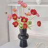 Artificial Flower 4 Head Realistic Fake Silk Flower with Long Stem Home Office Wedding Party Faux Flower Decoration