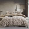 Retro Style Hemp & Cotton Four-Piece Double Bed Set with Bed Skirt and Duvet Cover - Spring/Summer Collection
