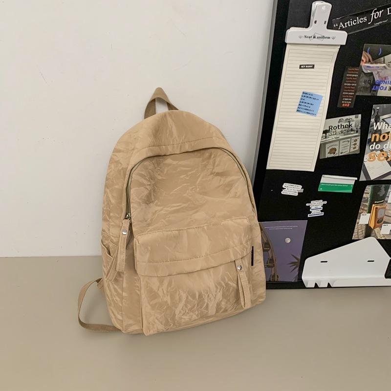 School bag new large-capacity student school bag college style lightweight school bag simple multi-compartment backpack
