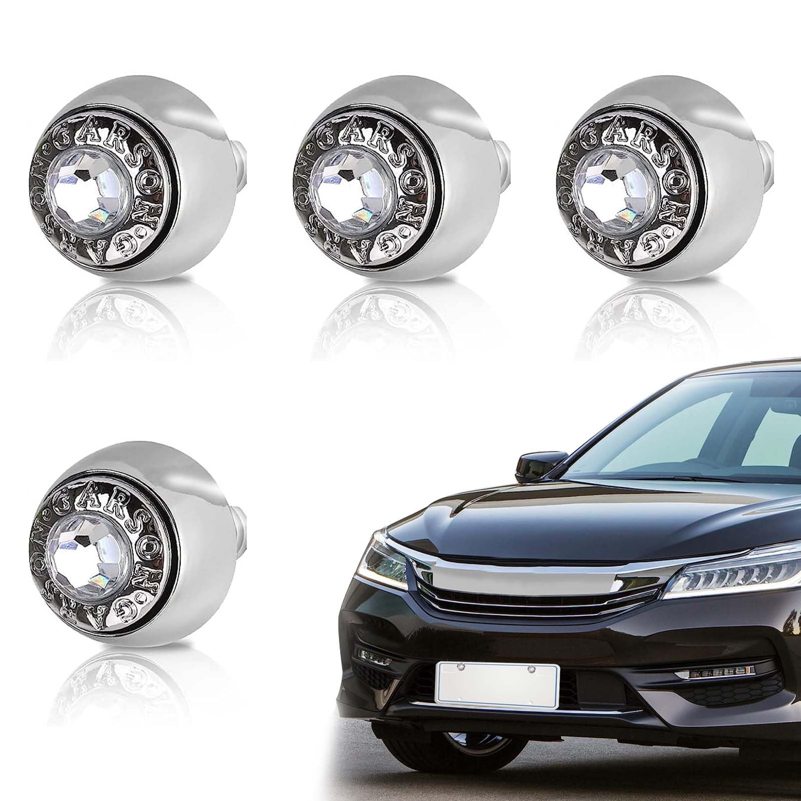 

Болты для номерного знака (Набор из 4) для Автомобилей, Колпачок номерного знака, Болты, Украшение номерного знака, Стильный, Для Мотоциклов серебряный