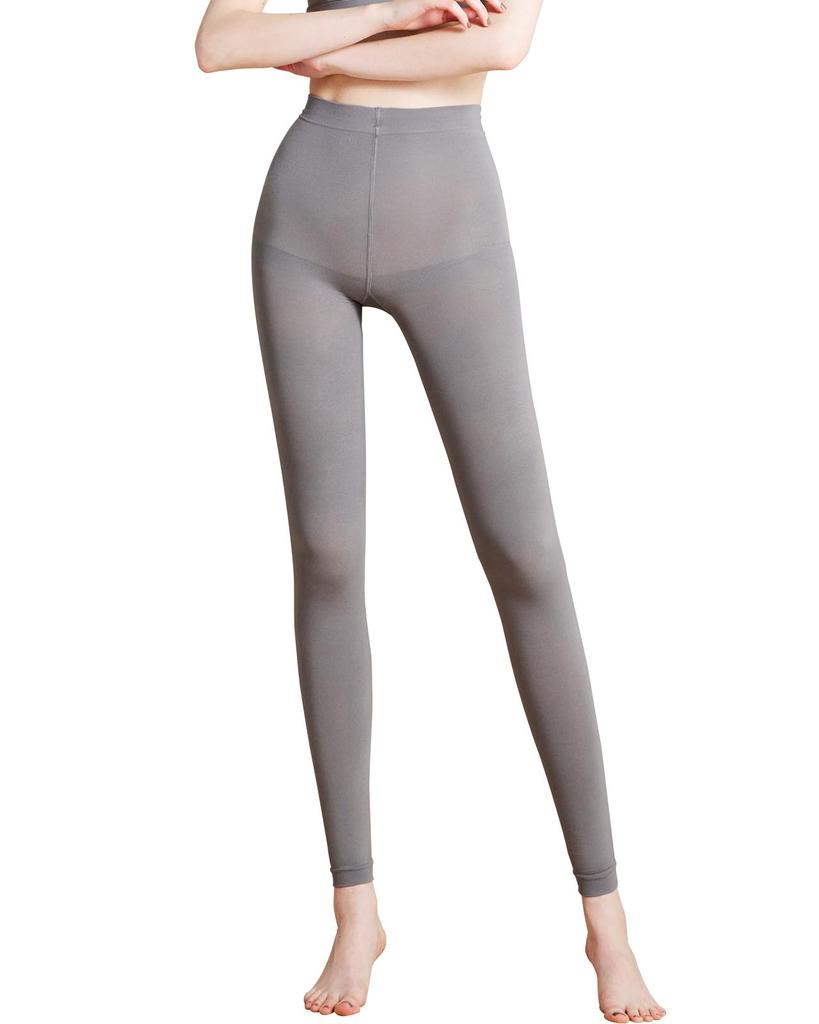 Bambi Water Compression Soft yet Compression Slim All Season Charcoal Leggings, Powerful, Women's Leggings, All-Day Wear, Spats, Leggings, (M-L, Gray)