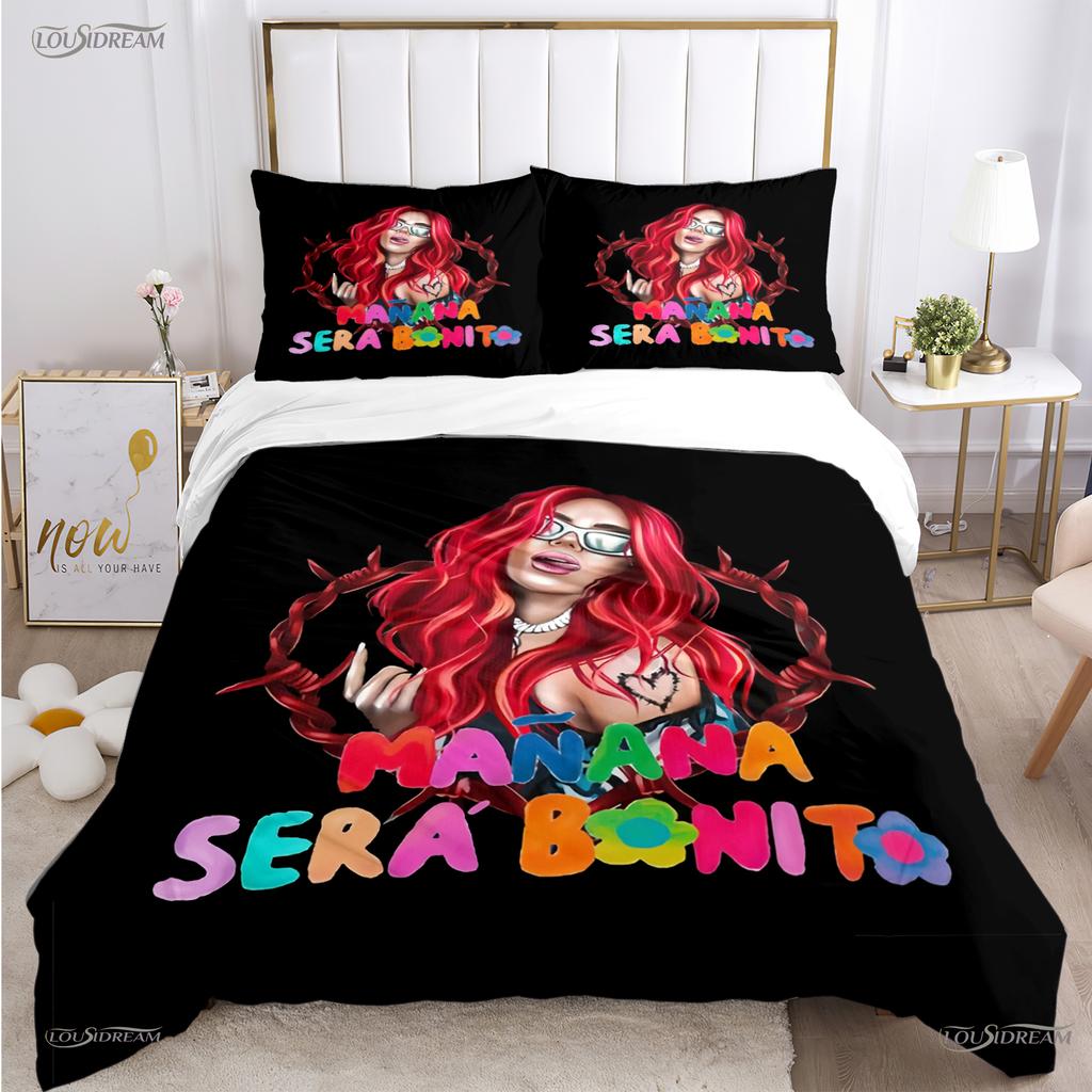 Comforter Casal Karol G Sexy Singer All Season Comforter Bedding Set Soft And S Single/Double/Queen/King