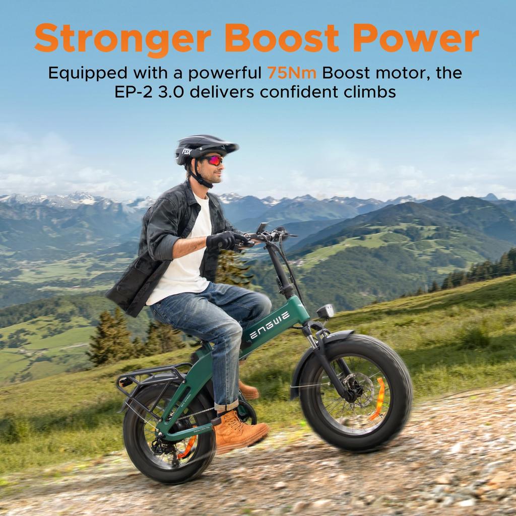 ENGWE Folding Electric Bicycle, 48V 13.5Ah Battery, Range Up To 120km, Foldable Design, All-terrain Application, EP-2 3.0 Boost