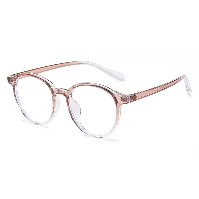 Transparent Blue Frame Blue Light Blocking Round Minus Diopter Glasses Prescription 0 To -6 0