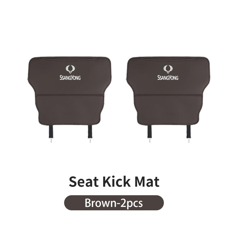 Car Seat Anti-Kick Pad Seatback Storage Protector Cover Accessories For SsangYong Actyon Korando Rexton Kyron Rodius Tivoli Muss