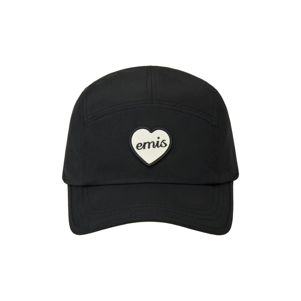 [EMIS] HEART RUBBER PATCH CAMP CAP - 4 Aesthetic Colors