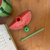 Watermelon Cup with Lid And Straw Reusable Plastic Watermelon Drinking Cups Fun Fruit Drinkware for Parties Picnics And Summer Events
