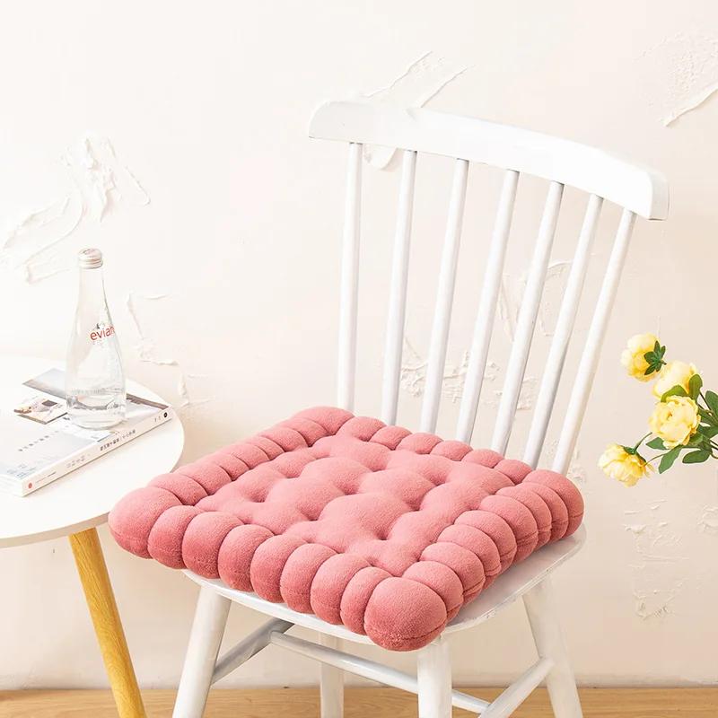 Biscuit Shape Cushion Soft Stuffed Cookie Cushion Creative Pillow Chair Car Seat Pad Home Sofa Decor Cookie Tatami Back Cushion