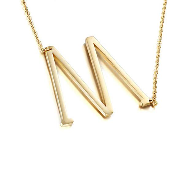 Women 26 English Letter Pendant Chain Necklace Choker Party Jewelry Gift