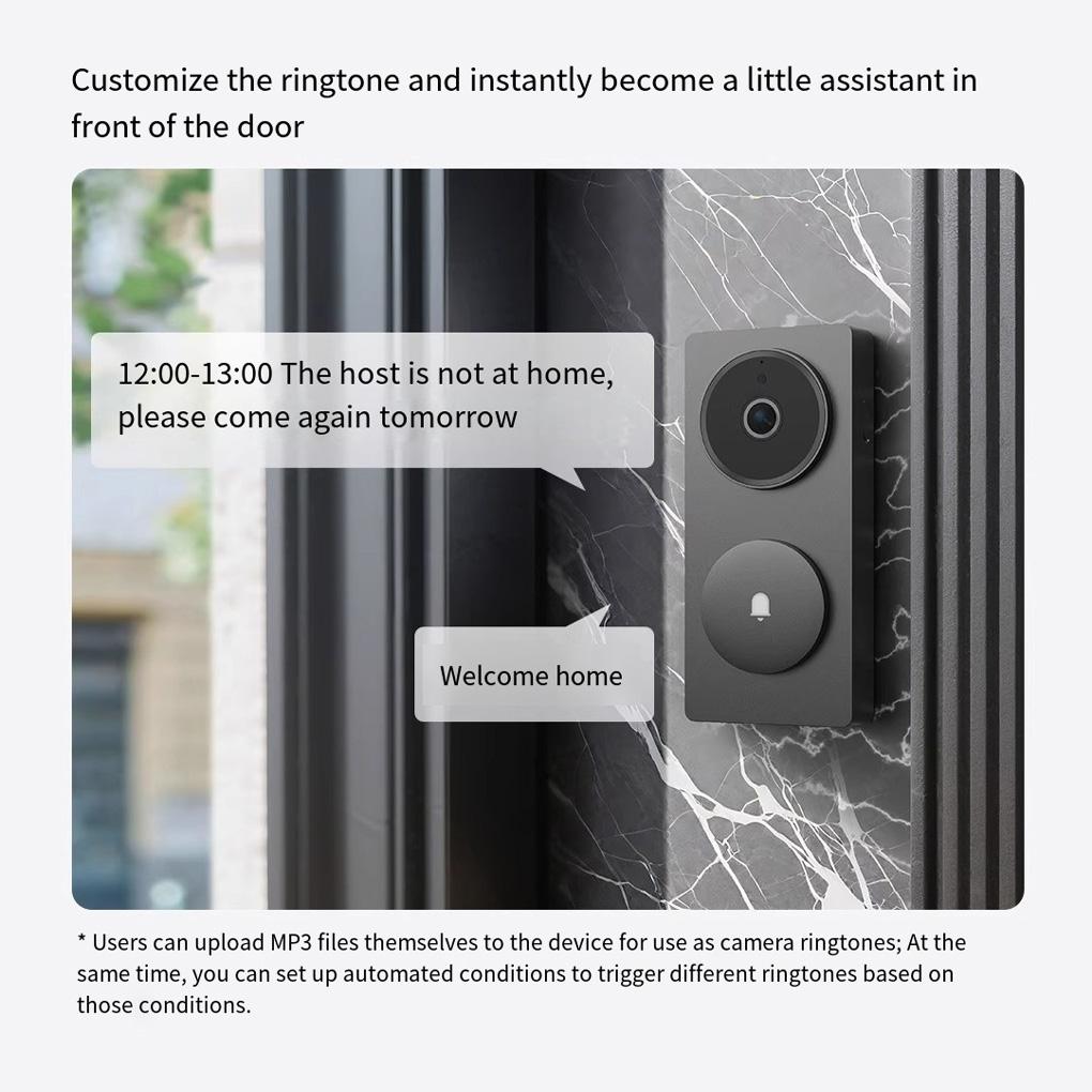 2K Ultra HD WiFi Video Doorbell Outdoor Wireless Camera Detection 2-Way Audio IP66 Wireless Door Bell With HD Wide-Angle Lens