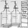 Square Glass Soap Dispenser with Stainless Steel Pump - Small Capacity