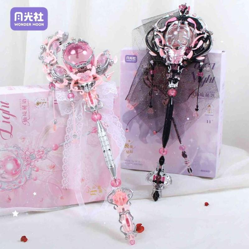 New Moonlight Club Building Block Magic Stick Lace Assembly Model Toy Desktop Decoration Girls Collection Birthday Gifts