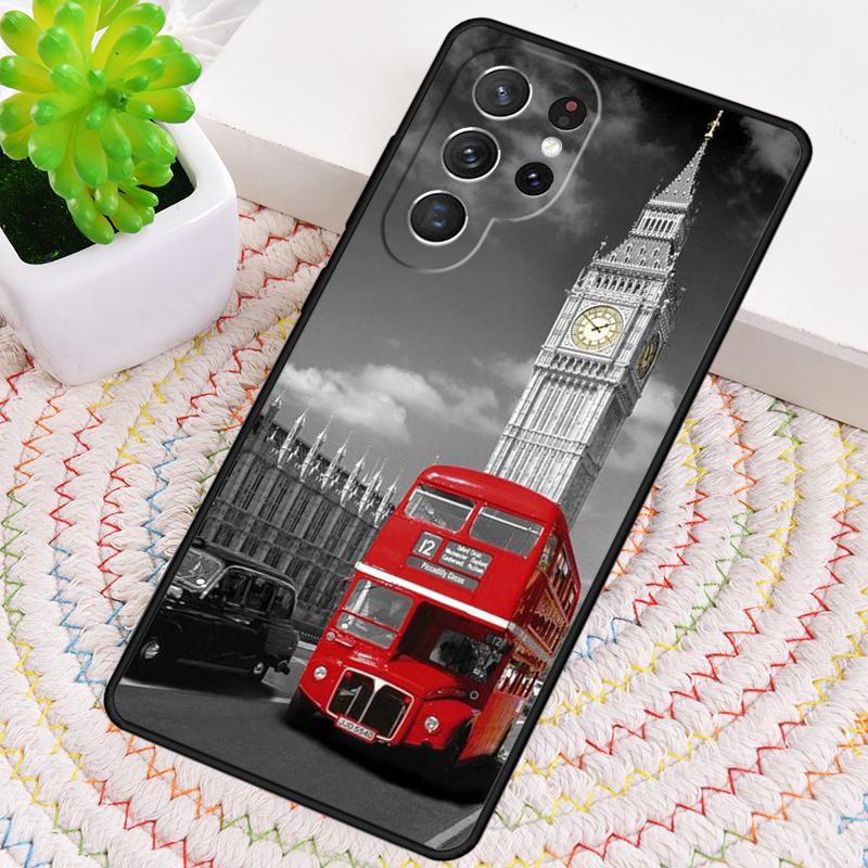 Famous London Landmarks Street Sign Phone Case for Samsung Galaxy note 10 pro S26 Ultra S23 S24 FE S25 S21 S22 PLUS Cover