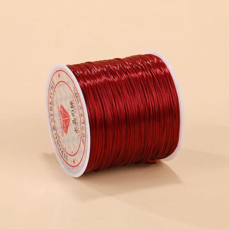 1Roll Beading Thread Accessories Flat Elastic Thread Elasticity Spandex DIY 0.8mm Elastic Cord Hand Knitting