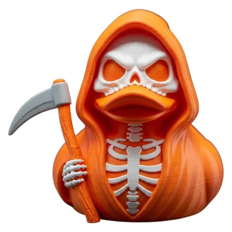 Grim Reaper Duck Figurine Collectible Scary Death Duck Statue Horror Duck Statue Halloween Gothic Decor