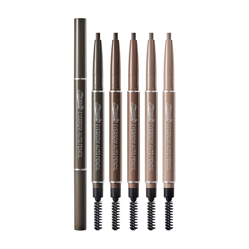 Peripera Brown Fine Brush Tip 01 Natural Long-Lasting 04 Ultra-Fine Automatic Eyebrow Pencil for Beginners