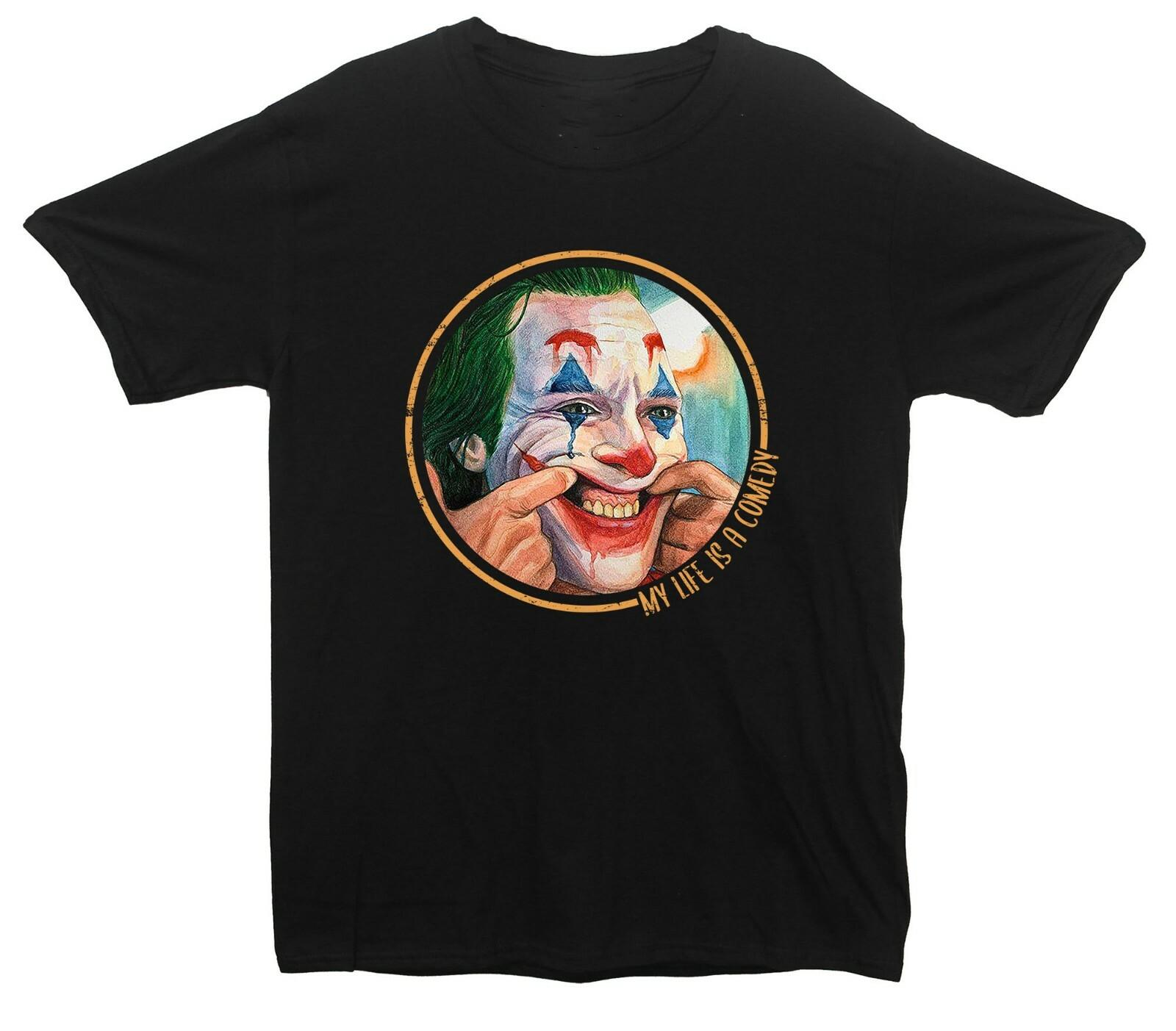 My Life Is A Comedy Joker Printed T-Shirt (Joker Inspired) Film, Crime/Drama S разноцветный