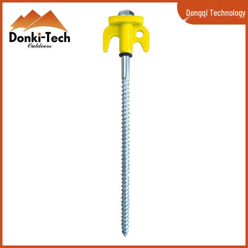 Fluorescent Spiral Tent Stake - Hexagonal Awning Anchor for Camping