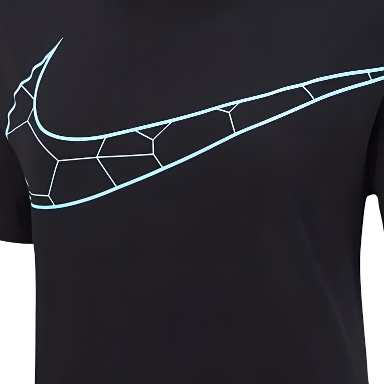 Nike Sportswear Logo Round Neck Casual Short Sleeve Drop Shoulder T-Shirt Women T-Shirt Black DB7467-010