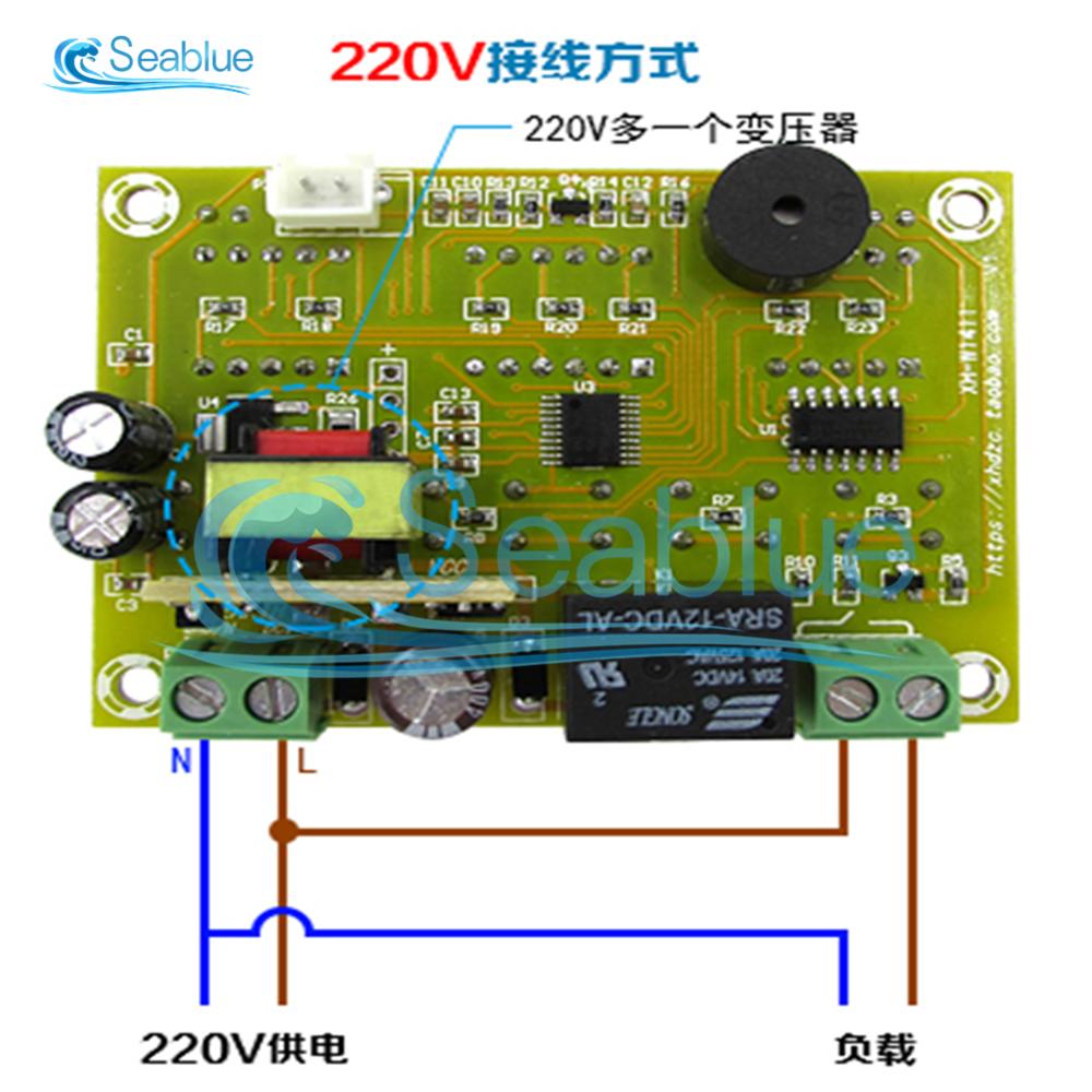 DC 12V AC 110V-220V XH-1411 W1411 LED Digital Temperature Controller Multi-function Thermostat Thermometer Control Switch