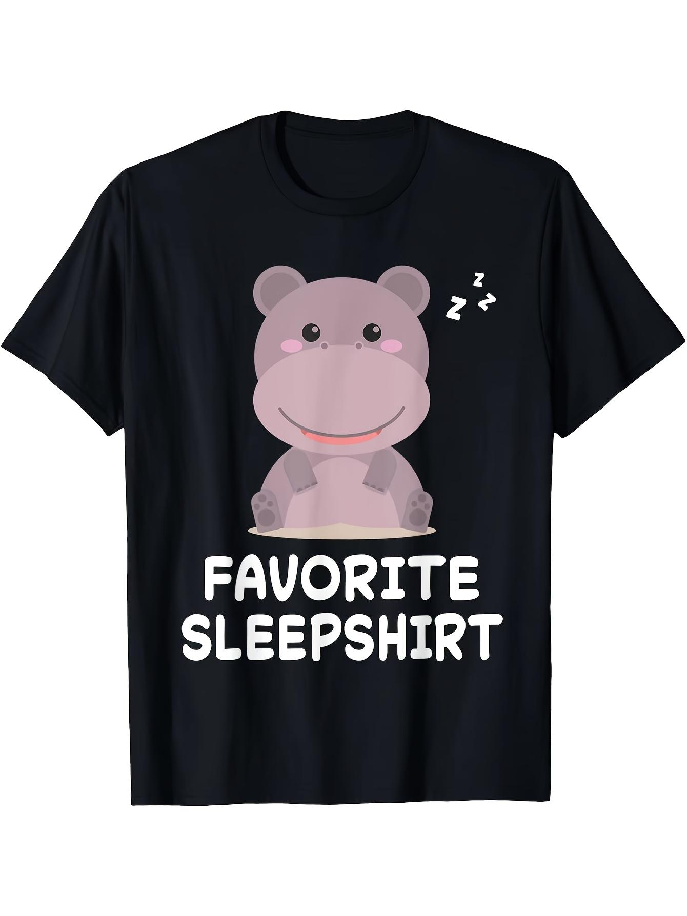 Long Sleeve T-Shirt y2k Hippo Hippos Nap Sleeping 4XL