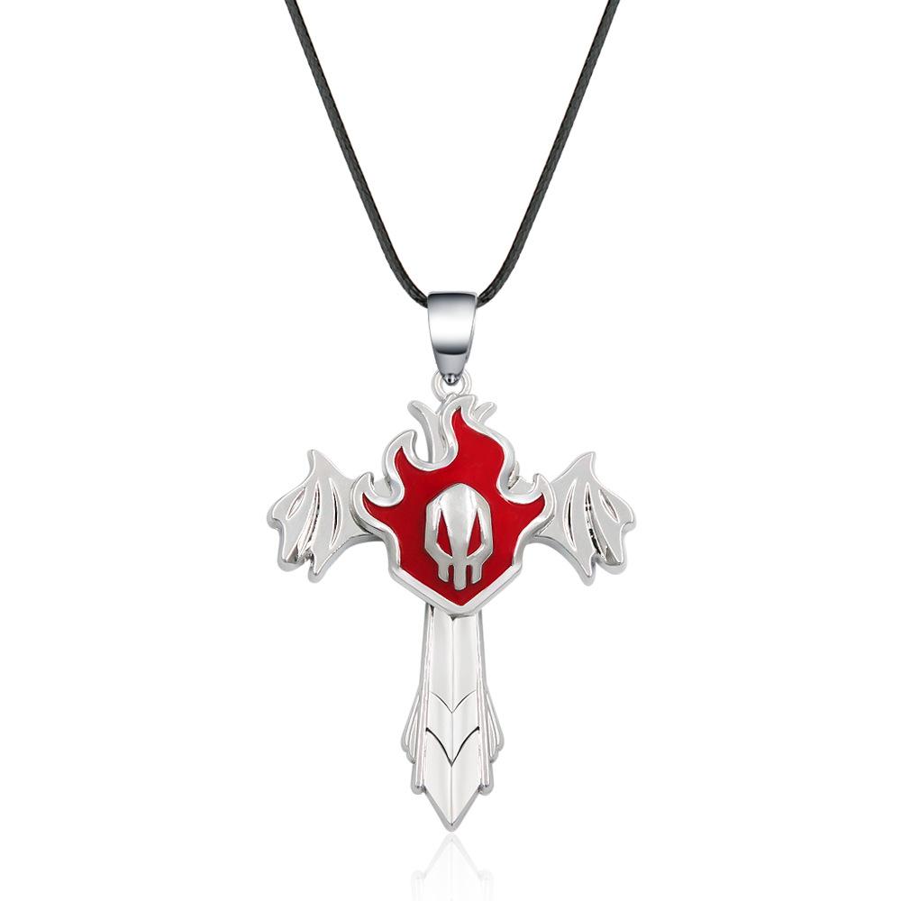 Anime BLEACH Kurosaki Ichigo False Mask Cosplay Necklace Keychain Grimmjow Necklace Cosplay Accessories Man Woman Jewelry Gifts