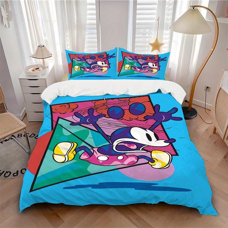 

3pcs set Cartoon Abstract Art Pop Culture Bedding Set with Duvet Cover+Pillowcases, All-Season Polyester, Zipper Closure76 135x200cm