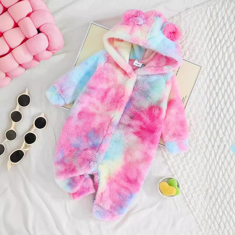 0,5/1/2 Yard Tie Dye Imitace Králičí Plyšová Látka Látka z Umělé Kožešiny na Šití Zimních Kabátů Šálů Dek Deky Oblečení pro DIY