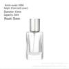 Square Transparent Glass Perfume Bottle - 25ml/50ml Spray & Water Replenishment