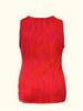 Dames Effen V-hals Mouwloos Los Tanktop Grote Maten