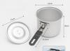 Portable Single Serving Milk Pot, Compact Foldable Outdoor Cookware for Camping & Hiking , Lightweight  Mini  Saucepan
