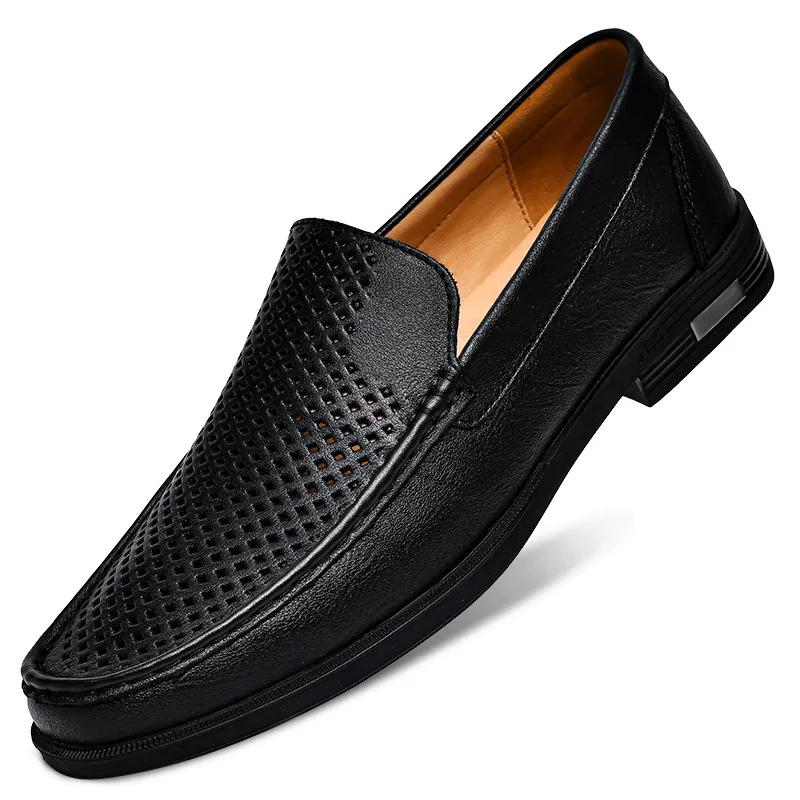 Fashion Genuine Leather Men's Shoes Classics Business Dress Shoes Moccasins Slip on Loafers Driving Shoes for Men Casual Shoe Big SIze48