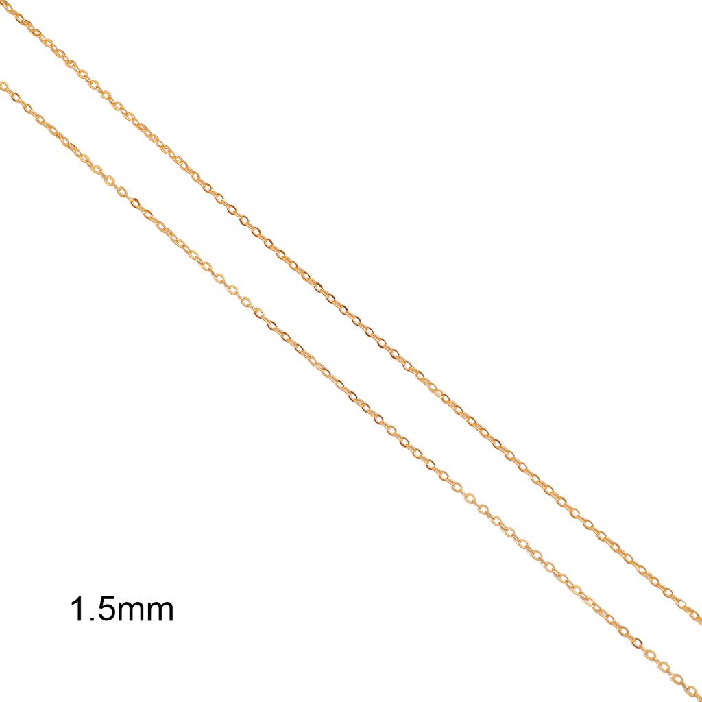 1Meter 18K Gold Plated Link Necklace Chain For Jewelry Making Findings Accessories