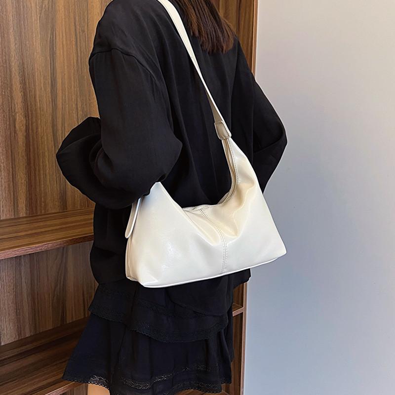 Trendy Street Style Large Capacity Pu Crossbody Bag Fashionable Minimalist Tote Handbag