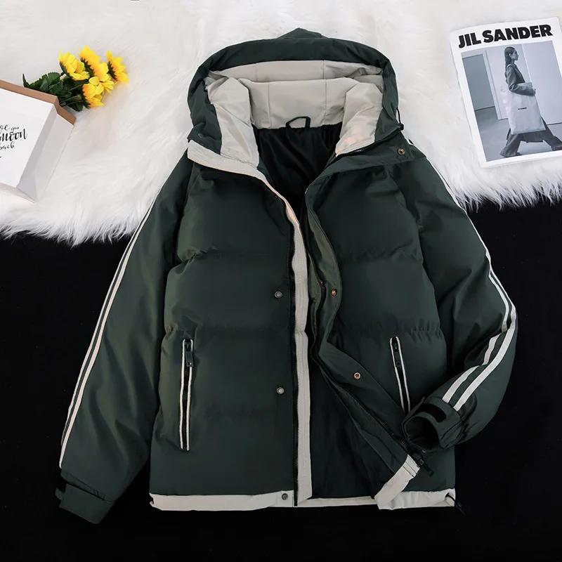 Men's Winter Cotton Coat Casual Thickened Hooded Parka Student Autumn/winter Fashion Outerwear