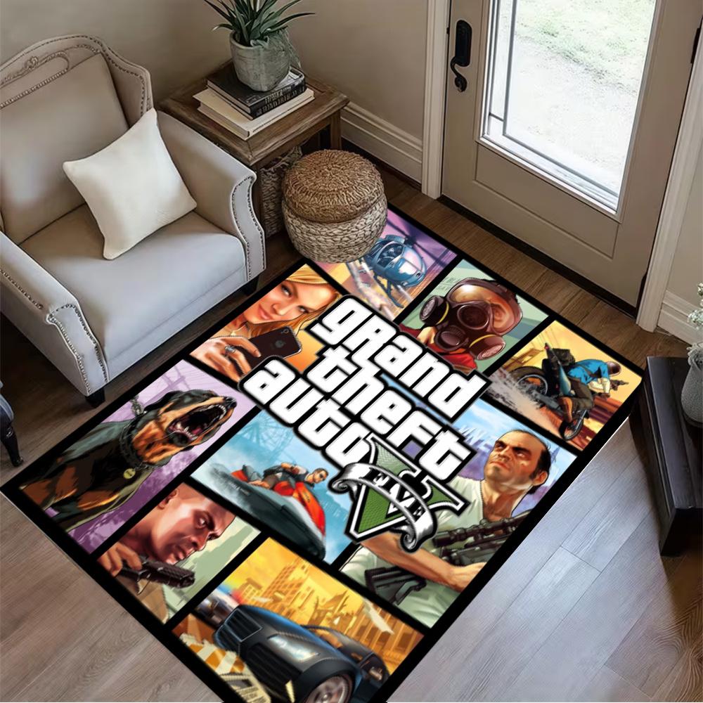 Grand Theft Auto Iv Carpet Suitable For Study Room Decorate Room Game Room Foyer Antislip Rug Decorate Offices
