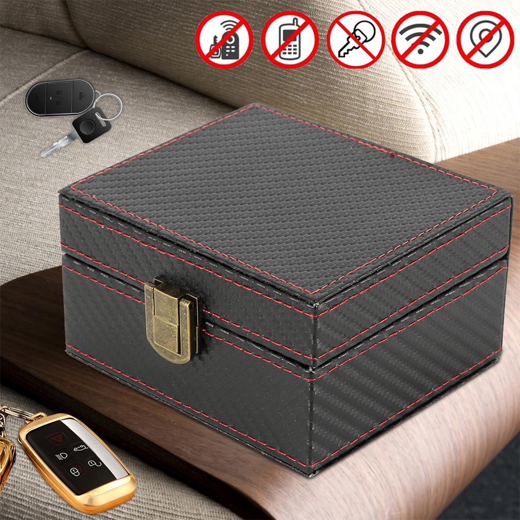 1Pc Car key box anti-theft Faraday box suitable for keyless car keys, car key signal blocking cage