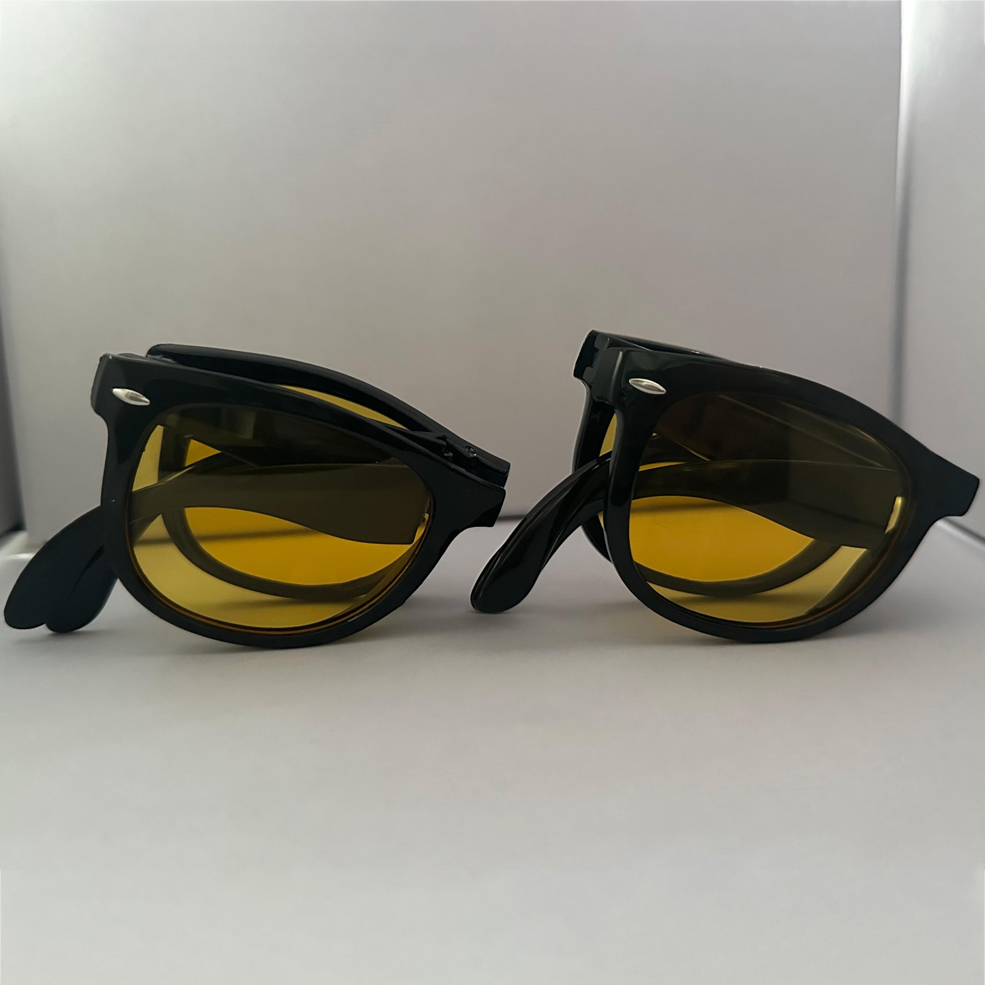 

Неполяризованные 1/2 шт складные очки ночного видения для мужчин и женщин классические квадратные легко носить с собой винтажные очки для путешествий портативные очки для спорта на открытом воздухе для мужчин