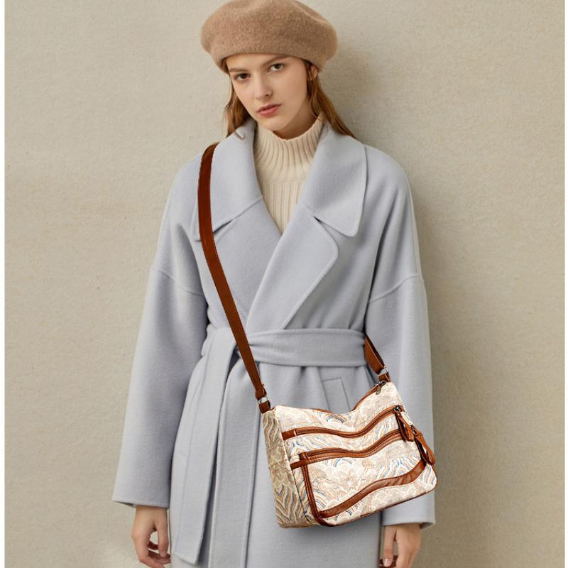 Lässige Umhängetasche Damen Messenger Bags Braun PU Leder Damen Schultertaschen 2024 Winter Retro Damen Umschlag Clutch Geldbörsen