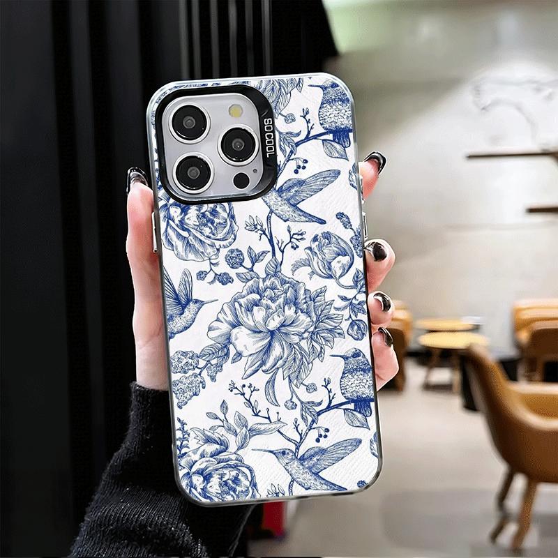 Blue And White Porcelain Pattern Shockproof Phone Case for iPhone 17 Air 16 16E 15 Pro Max 14 Plus 13 Mini 12 Back Cover Anti Fa