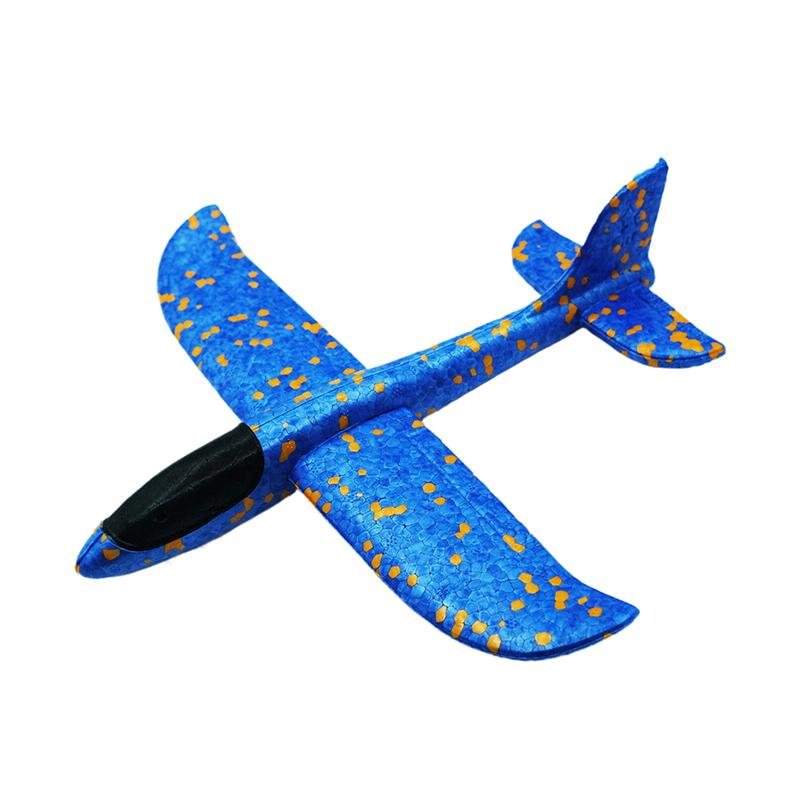 1 Set Outdoor Game Aircraft Model 24/48Cm Foam Plane Kits Flying Glider Toy With Led Light Hand Throw Airplane Toys For Kids
