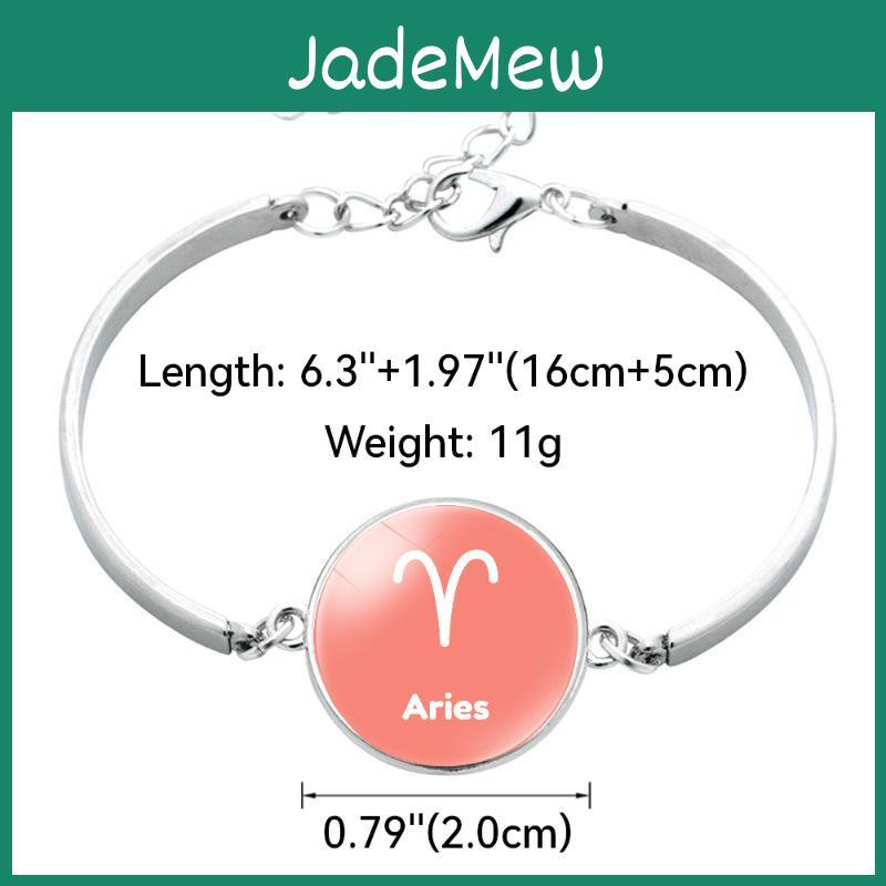Fashionable Constellation Alloy Bracelet Unisex Time Gemstone Star Sign Jewelry