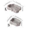 Anti-slip Climbing Pet Food Bowl Realistic Stone Reptile Food Bowl Mini Pet Water Dish  Gecko